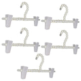 Maxbell 5x Pearl Beaded Clothes Pants Hanger Trousers Dress Holder with Clip White - Aladdin Shoppers