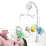 Maxbell 5PCS Baby White Crib Mobile Bed Bell Toy Holder Bracket 34" + Wind-up Music Box