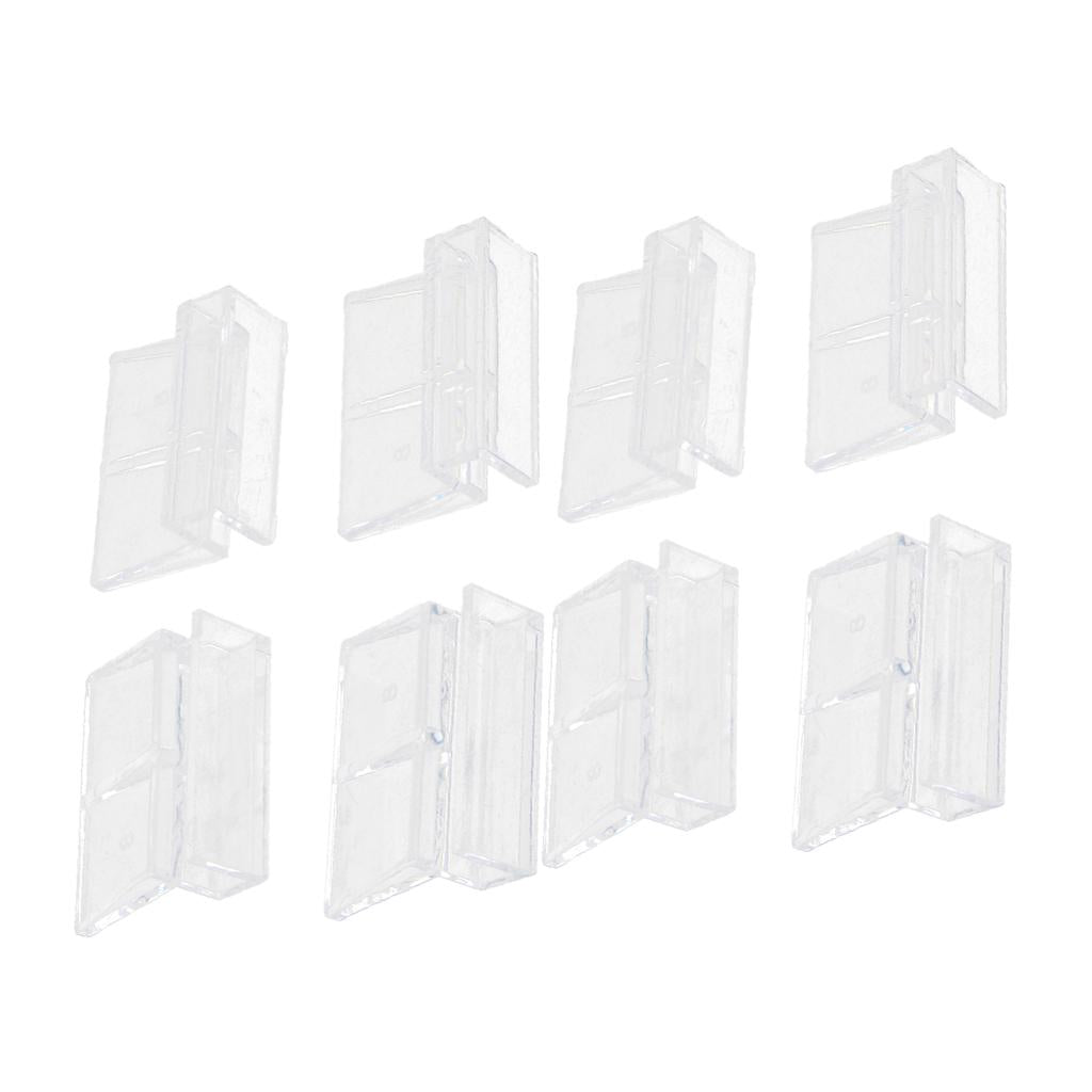 Maxbell Maxbell 8Pcs Fish Tank Plastic Clips Glass Cover Support Holders for 6mm Thick Glass