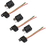 Maxbell 3pcs Car Truck Auto 12V 20A/30A SPDT Relays 5 Pin 5P & Socket 5 Wire