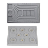 Maxbell 2-style Flocked Bracelet Jewelry Design Bead String Board Organiser Tray Display