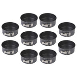 10 Pcs Cheesecake Baking Pan 7" Cake Mold Bakeware Nonstick Leak-Proof Black
