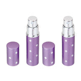 Maxbell Maxbell 2pcs Purple Mini Alloy Refillable Travel Perfume Bottle Empty Spray Container Bottles 6ML 0.2 oz