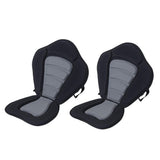 2 Pieces Adjustable Padded Canoe Boat Kayak Seat with Detachable Backrest