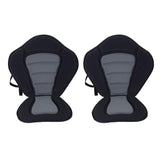 2 Pieces Adjustable Padded Canoe Boat Kayak Seat with Detachable Backrest