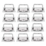 12 Pack Marine Stainless Steel Boat Hatch Latch Flush Lift Ring Pull Handle