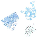 Maxbell 150pcs Mini Rattles Safety Pins Pacifier Charms Baby Shower Table Decoration - Aladdin Shoppers