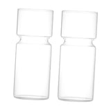 Maxbell 2 Clear Hyacinth Glass Vase Flower Planter Pot DIY Terrarium Container Decor