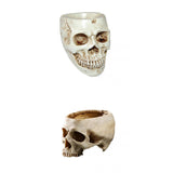 Maxbell Maxbell 2Pieces Human Skull Head Design Flower Pot Planter Home Bar Ornament Replica Decor