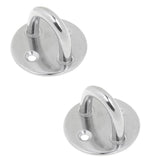 Maxbell 2Pcs Stainless Round Pad Eye Plate Sail Boat Kayak Sunshades Accessory M5