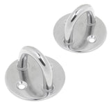 Maxbell 2Pcs Stainless Round Pad Eye Plate Sail Boat Kayak Sunshades Accessory M5