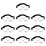 10-Piece Anti Down Basketball Glasses Sports Eyewear Training Supplies White