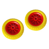 Maxbell 1 Pair 10" 0.88" 330lbs Load Replacement Puncture Proof Yellow Tire on Red Wheel for Kayak Canoe Cart - Aladdin Shoppers
