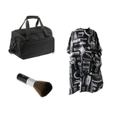 Maxbell Maxbell Salon Hairdressing Tools Storage Bag + Barber Gowns Cape + Neck Duster Brush