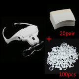 Maxbell Eyelash Extension Head Magnifier + 20Pair Eye Pad + 100piece Glue Holder Cup - Aladdin Shoppers