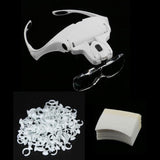 Maxbell Eyelash Extension Head Magnifier + 20Pair Eye Pad + 100piece Glue Holder Cup - Aladdin Shoppers