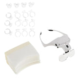 Maxbell Eyelash Extension Head Magnifier + 20Pair Eye Pad + 100piece Glue Holder Cup - Aladdin Shoppers