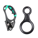 Maxbell Left Hand Ascender Rock Climbing Rappelling Gear + 8 Ring Belay Device - Aladdin Shoppers