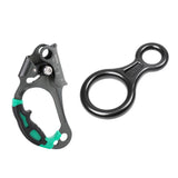 Maxbell Left Hand Ascender Rock Climbing Rappelling Gear + 8 Ring Belay Device - Aladdin Shoppers