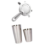 Maxbell Stainless Steel BAR COCKTAIL SHAKER Boston Tin Set 800/600ml + Ice Strainer - Aladdin Shoppers