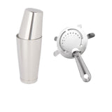 Maxbell Stainless Steel BAR COCKTAIL SHAKER Boston Tin Set 800/600ml + Ice Strainer - Aladdin Shoppers