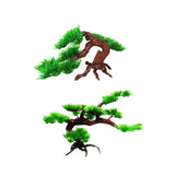 Maxbell Set 2 Artificial Plant Plastic Green Pine Tree Aquarium Fish Tank Decor L+S - Aladdin Shoppers