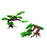 Maxbell Set 2 Artificial Plant Plastic Green Pine Tree Aquarium Fish Tank Decor L+S - Aladdin Shoppers