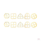 Maxbell 50pcs Set Unpainted Wooden Fairy Windows Shape Craft Embellishments Decor