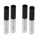 Maxbell 4Piece 4ml Clear Travel Empty Lipstick Lip Oil Vails Lip Gloss Tubes Bottles