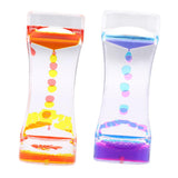 Maxbell Maxbell 2 Pieces Floating Color Liquid Bubbler Timer Sensory Fidget Stress Relief Tool Orange Yellow & Blue Purple