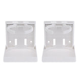 Maxbell Maxbell 2 Pieces Adjustable Fold Up Cup Drink Holder for Marine Boat Truck Car, White