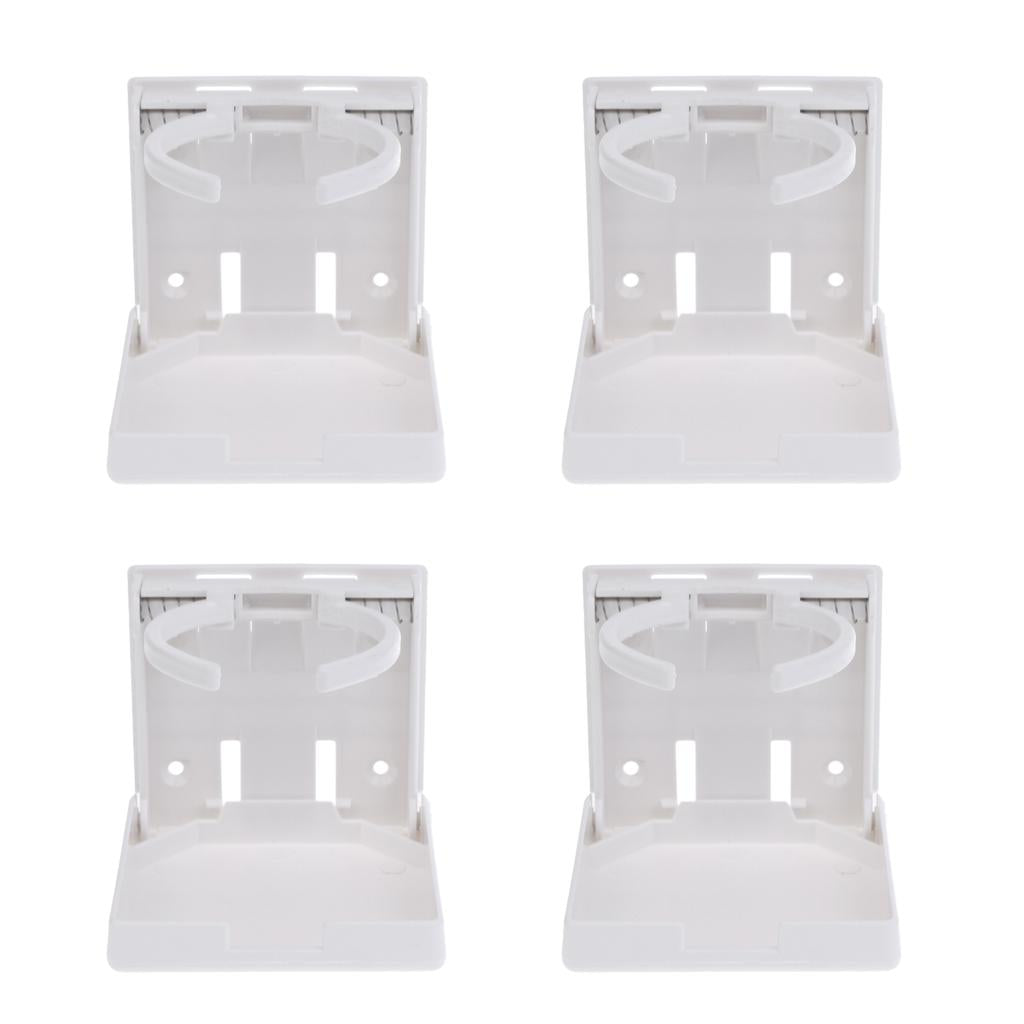 Maxbell Maxbell 4 Pieces Adjustable Folding White Nylon Drink Cup Holder - Boat/Marine/Caravan/Car/RV