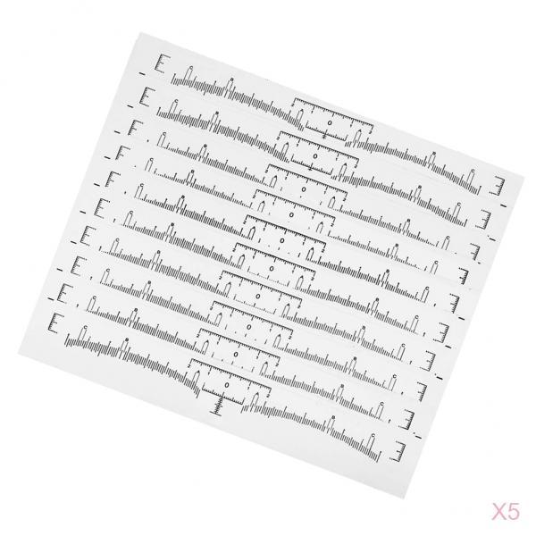 Maxbell 50pcs Disposable Eyebrow Ruler Scaler Sticker Makeup Tattoo Shaper Measure
