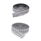 Maxbell Maxbell 2 Types 1.06'' Diamond Sparkling Rhinestone Mesh Ribbon Roll for Arts & Crafts Event Decorations Wedding Cake Birthdays Baby Shower