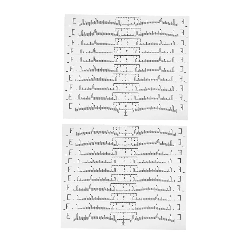 Maxbell 20pcs Disposable Microblading Eyebrow Measure Ruler Stickers Tattoo Makeup