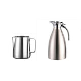 Maxbell 2L Insulation Thermal Coffee Carafe Water Pot + Milk Frothing Pitcher Jug 1L - Aladdin Shoppers