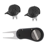 Maxbell Foldable Alloy Golf Divot Repair Tool with Golf Hat Clip Ball Marker Black - Aladdin Shoppers