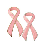Maxbell 2 Pieces Pink Enamel Breast Cancer Awareness Charity Ribbon Brooch Pin - Aladdin Shoppers