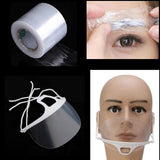 Maxbell Tattoo Preservative Film Permanent Clear Plastic Disposable Eyebrow Makeup Supplies Wrap Cover Tape + 10Pcs Transparent Anti Fog Mouth Mask