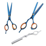 Maxbell Maxbell 5.5 Inch Barber Hair Cutting Scissors + Hairdressing Thinning Shears + Razor