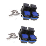 Maxbell 4 Set of 12V 4 Pin 40Amp Automotive Relay with Mounting Base with Terminals