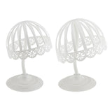 Maxbell Maxbell 2Piece Plastic Baby Hat Cap Storage Display Holder Hair Wig Rack Shelf Stand