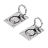 Maxbell 2 Pieces 2.44 x 1.7 inch Stainless Steel Boat Fittings Multi-purpose Flush Mount Cabin Deck Hatch Pull Ring Handle - Aladdin Shoppers