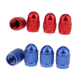 Maxbell 8 Pieces Red Blue Aluminum Bullet Tire Valve Stem Air Port Cover Cap - Aladdin Shoppers