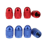 Maxbell 8 Pieces Red Blue Aluminum Bullet Tire Valve Stem Air Port Cover Cap - Aladdin Shoppers