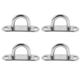 Maxbell 4 Pieces 6mm Oblong Pad Eye Stainless Steel Bimini Boat Yacht Shade Sail Wall Plate Tie Down Rigging - Aladdin Shoppers
