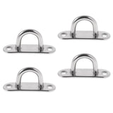 Maxbell 4 Pieces 6mm Oblong Pad Eye Stainless Steel Bimini Boat Yacht Shade Sail Wall Plate Tie Down Rigging - Aladdin Shoppers