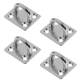 Maxbell 4pcs Heavy Duty 304 Stainless Steel Square Pad Eye Plate Shade Sailboat 8mm