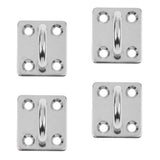 Maxbell 4pcs Heavy Duty 304 Stainless Steel Square Pad Eye Plate Shade Sailboat 5mm