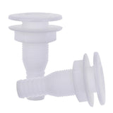 Maxbell 2 Pieces Marine Boat Yacht White Plastic 3/4 Inch Hose Barb Bilge Pump Thru-Hull Fittings - Aladdin Shoppers